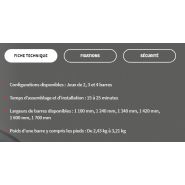 Barres de toit - rhino products - capacité de portage : 50 kg_2