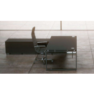 Bureau de direction design contemporain - structure avec pied ouvert et plan de travail épuré - PRESTIGE_2
