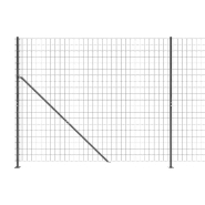 Vidaxl clôture en treillis métallique avec bride anthracite 2x10 m 154310_2
