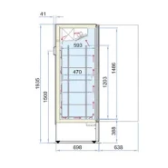Armoire réfrigérée négative avec porte vitrée conçue pour la pâtisserie, boulangerie et sandwicherie  - MANGUIER_2
