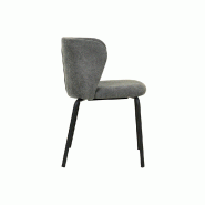 Break - Chaise empilable en tissu gris foncé_2