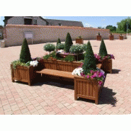 Ensemble jardinières et bancs agora série 3