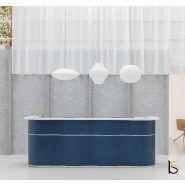 Comptoir d'accueil 3 postes Wave - MDD - Bleu mat, 356_2