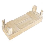 Caisse jardinière H1 - en bois brut ou 6 coloris de lasure à l'eau - Simply à Box - L18 x H19 x P54 cm_2