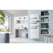 Radiateur sèche-serviettes connecté Serenis Premium mât droite 1750W Blanc Carat - Atlantic - 850437_2