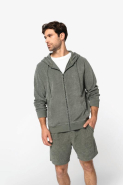 Sweat-shirt écoresponsable en éponge zippé à capuche homme - Réf: NS419 - 80% coton biologique, 20% polyester recyclé - Fabriqué au Portugal_2