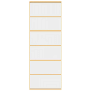 Vidaxl porte coulissante doré 76x205 cm verre esg clair et aluminium 155160_2