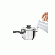 Casserole bain-marie en inox 17 cm avec couvercle - Référence 82626 - Double paroi pour cuisson douce_2