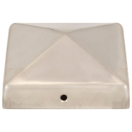 Vidaxl bouchons de poteau de clôture pyramidaux 6 pcs inox 81x81 mm 145486_2