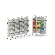 Rayonnage complet pour pharmacies, laboratoires et espaces de restauration - Gamme Air'Stock avec étagères modulables_2