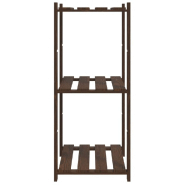 Vidaxl support de rangement à 3 niveaux marron 60x38x90 cm bois de pin 373398_2