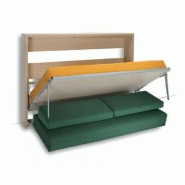 Ensemble armoire lit et canapé beige Houdini Slash pour petits espaces