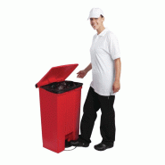 Conteneur à pédale rouge 87L | Rubbermaid - L629_2