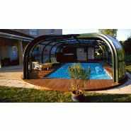 Abri piscine haut tabarca rotonde / fixe / en polycarbonate transparent et alvéolaire translucide