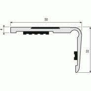 Nez marche alu perce50x32 3m