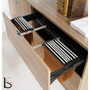 Armoire mixte avec classement pour dossiers suspendus - Mobel Linea - Blanc_2