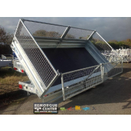 Benne Lider - PTAC 3500 Kg - 2 essieux freinés - Pompe électrique et manuelle - 400 x 190 x H35 cm - Référence PW1.2LUX_2