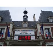 Afficheur électronique heure/date/température - Intérieur/extérieur - LEDs multicolores - Hauteur caractères 80 à 1000 mm_2