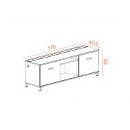 Bureau bench 2 personnes MARKET R - crédences avec passage de câbles et plateaux coulissants_2