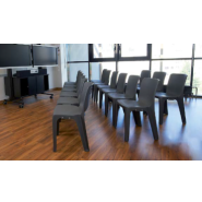 Chaise empilable monobloc en polypropylène - Denver - finition grainée M4/M2 - coloris variés_2