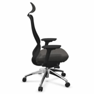 Fauteuil bureautique ergonomique - CONFORT avec têtière - neuf - mécanisme synchrone - accoudoirs 4D_2