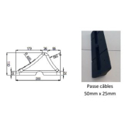 Butée de parking poids lourds en caoutchouc vulcanisé très résistant - Rétroréfléchissante - 1000 mm_2