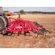 Herse à dents flexibles pour préparation du sol et résidus de récolte