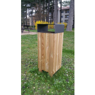 Poubelle tri sélectif en bois durable_3
