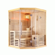 SAUNA D'ANGLE FINLANDAIS NORDICA® VAPEUR V34 (3-4 PLACES) - 150 X 150 X H.200_2