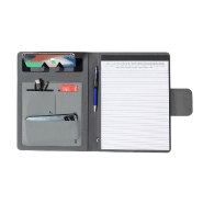 Porte-documents A4 en polyester 300D RPET - Chargeur rapide sans fil 10W et powerbank 5000 mAh_2