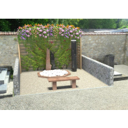 Jardins du souvenir - Les Stèles - Stèle balsa / passage / soupir en granit massif avec gravure personnalisée_2