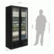 Arrière-bar vertical double portes battantes Série G - 490 litres | Polar - GJ449_2