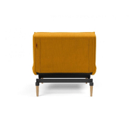 Innovation Living Fauteuil-lit Splitback Styletto convertible - 90x115 cm - Pieds chêne naturel - Tissu Elegance Burned Curry_2