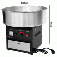 Machine à barbe à papa professionnelle cuve Ø 52 cm - noire_2