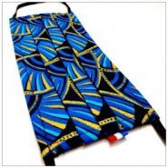 Masque lavable en tissu VDM - 4 couches - Barrette nasale - Modèle écaille bleu et or_2