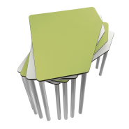 Table scolaire modulable EWT.5-79 - Table pentagonale pour classe flexible - Plateau HPL_2