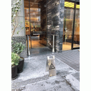 Chevalet de signalisation de danger inox - Gris_2