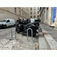 Épingle à vélo galvanisé avec platine - H 690 × Ø 40 mm - 500_2