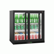 Arrière bar réfrigéré 2 portes coulissantes vitrées 220 litres | BKTG220SSN_2