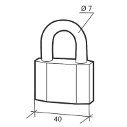 Cadenas à clé Octo 40mm - anse acier cémenté nickelé - 3 clés réversibles - Thirard_2