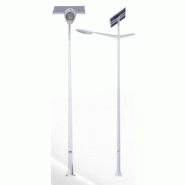 Lampadaire urbain solaire - LED 25W - 2750 lm - acier galvanisé - hauteur 5 m_2