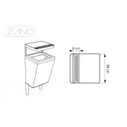 Poubelle avec cendrier Scandik 03.046.2.Sc - Zano - design moderne et minimaliste_2