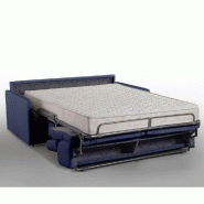 CANAPÉ CONVERTIBLE EXPRESS ECLIPSE 140CM MATELAS 18CM SOMMIER LATTES RENATONISI TWEED BLEU_2