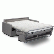 Canapé convertible PARADISO Express 140cm - Matelas 14cm - Tissu gris silver - Fabrication 100% italienne_2