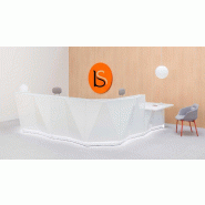 Grande banque d'accueil lumineuse Alpa - MDD - Gris brillant, Droite_2