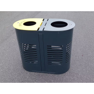 Poubelle bi-flux pour intérieure ou extérieure_2