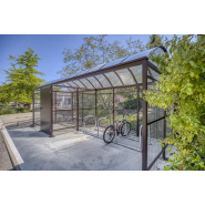 Abri vélos Vision sécurisé - modulable en plusieurs longueurs avec finitions personnalisables_2