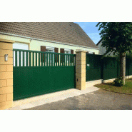 Portail coulissant semi plein - 5000 / 1400_2