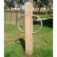 Support vélos bois et acier Inox_2