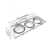 Cadre orientable - triple encastrable pour ampoule LED AR111 - réf AR111ENCB3_2